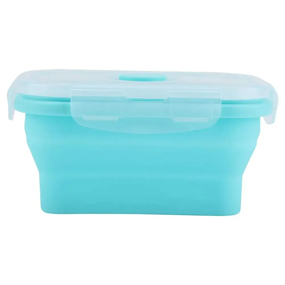 

4 Sizes Collapsible Silicone Food Container Portable Bento Lunch Box Microware Home Kitchen Outdoor Food Storage Containers Box