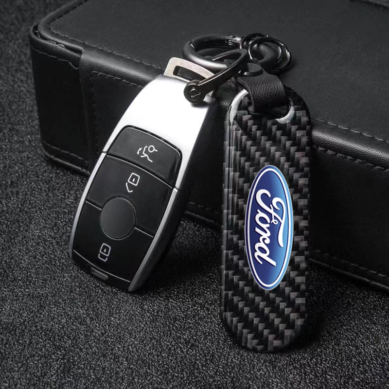 

Fashion High-Grade Fiber Car Keychain Rotating Horseshoe Rings For Ford Focus 23 mondeo Fiesta KA MK2 Mustan