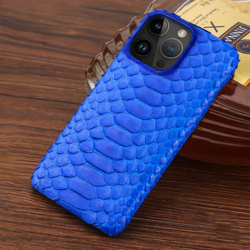Чехол для телефона из 100% натуральной кожи питона iPhone 16 15 11 12 13 14 Pro Max 15Pro 16Pro ProMax