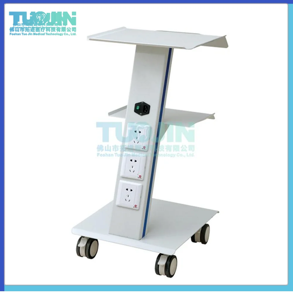 

Dental Trolley Mobile Shelf Table for Dentist-Dental Dental Technology Stand Tray Rolling Cart Three Layers Storage Cart Trolly