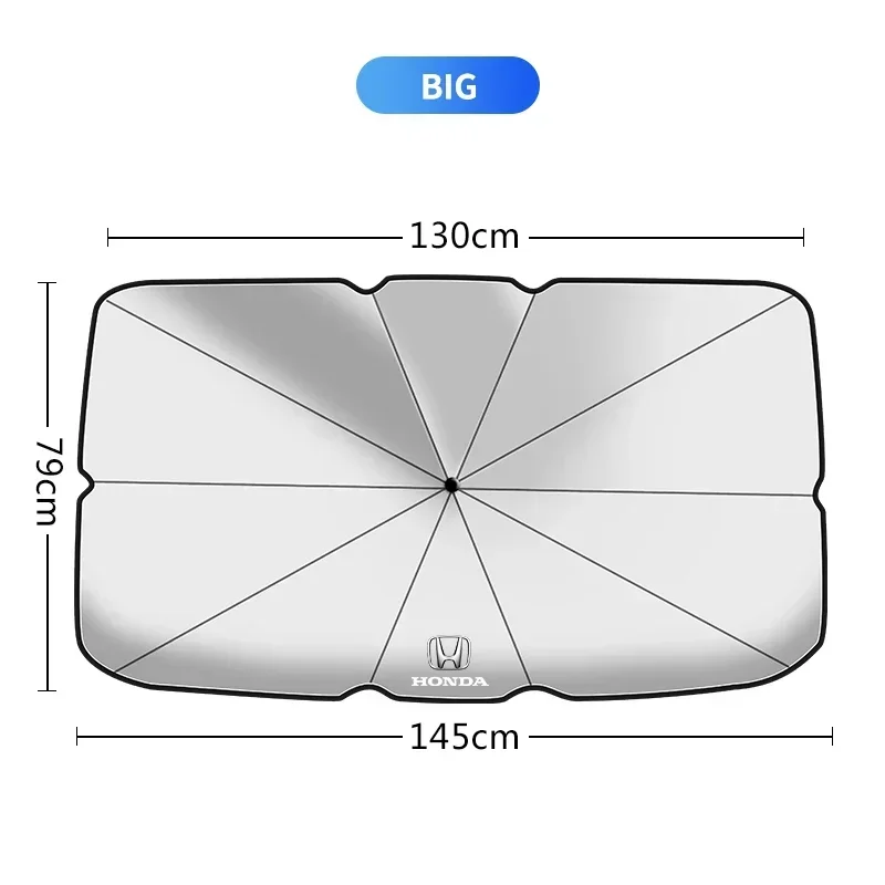 

Солнцезащитный козырек на лобовое стекло автомобиля, зонтик, передняя затенение автомобиля для Honda Civic Fit Jazz Accord Pilot CRV Odyssey Passport, автоаксессуары