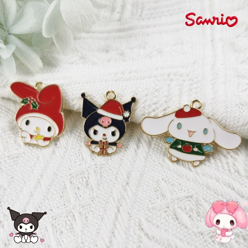Sanrio милый мультяшный сплав капельное масло кулон Hello Kitty сверкающие кавайные