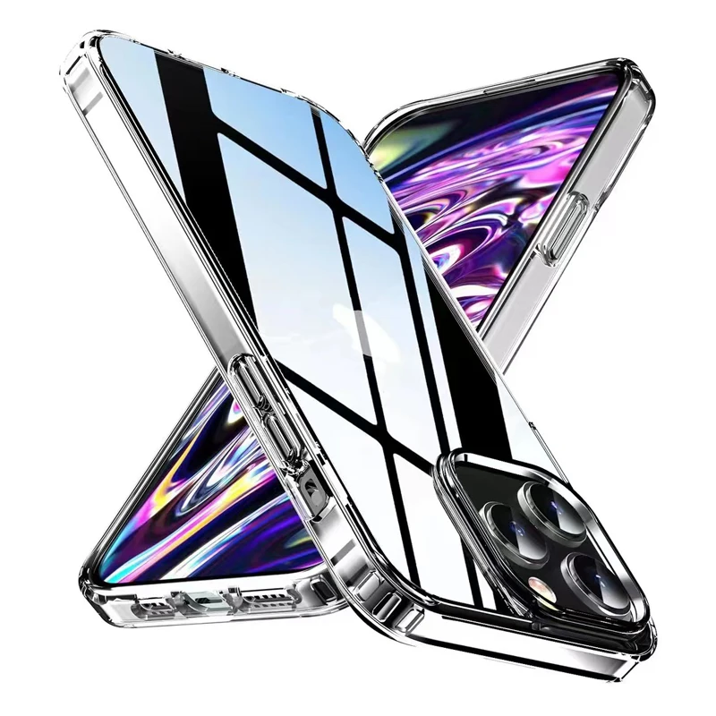 

Acrylic Clear Phone Case for iPhone 14 Pro Max Soft Bumper Back Cover Case for iPhone 14 Plus Transparent High Quality Case
