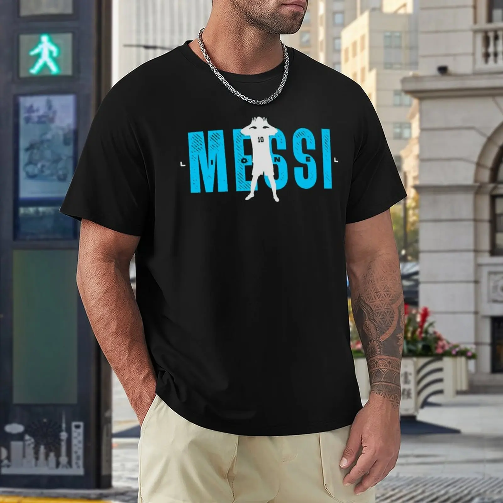 

Argentina Lioneler And Messi (1) Soccer Team Move Kemp Funny Graphic Vintage Fitness T-shirts USA Size