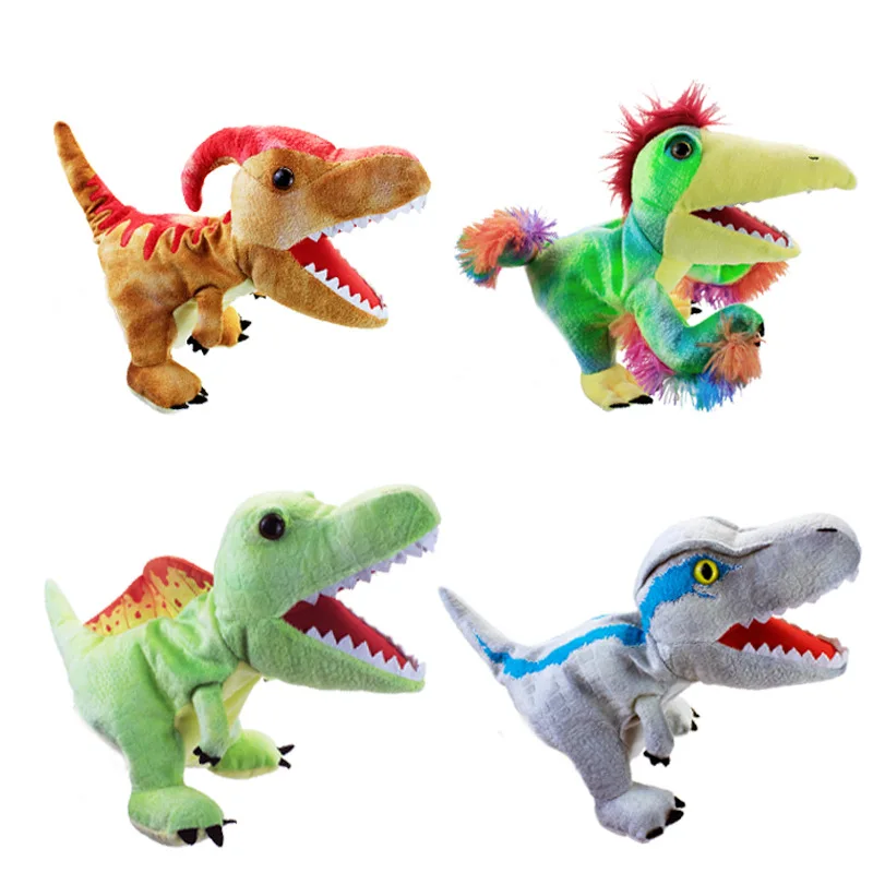 

11 Style 2PCS Dinosaurs Hand Puppet Plush Toy perfor Animal Hand Control Dinosaurs Puppet Plush for Child Education Kids Gifts