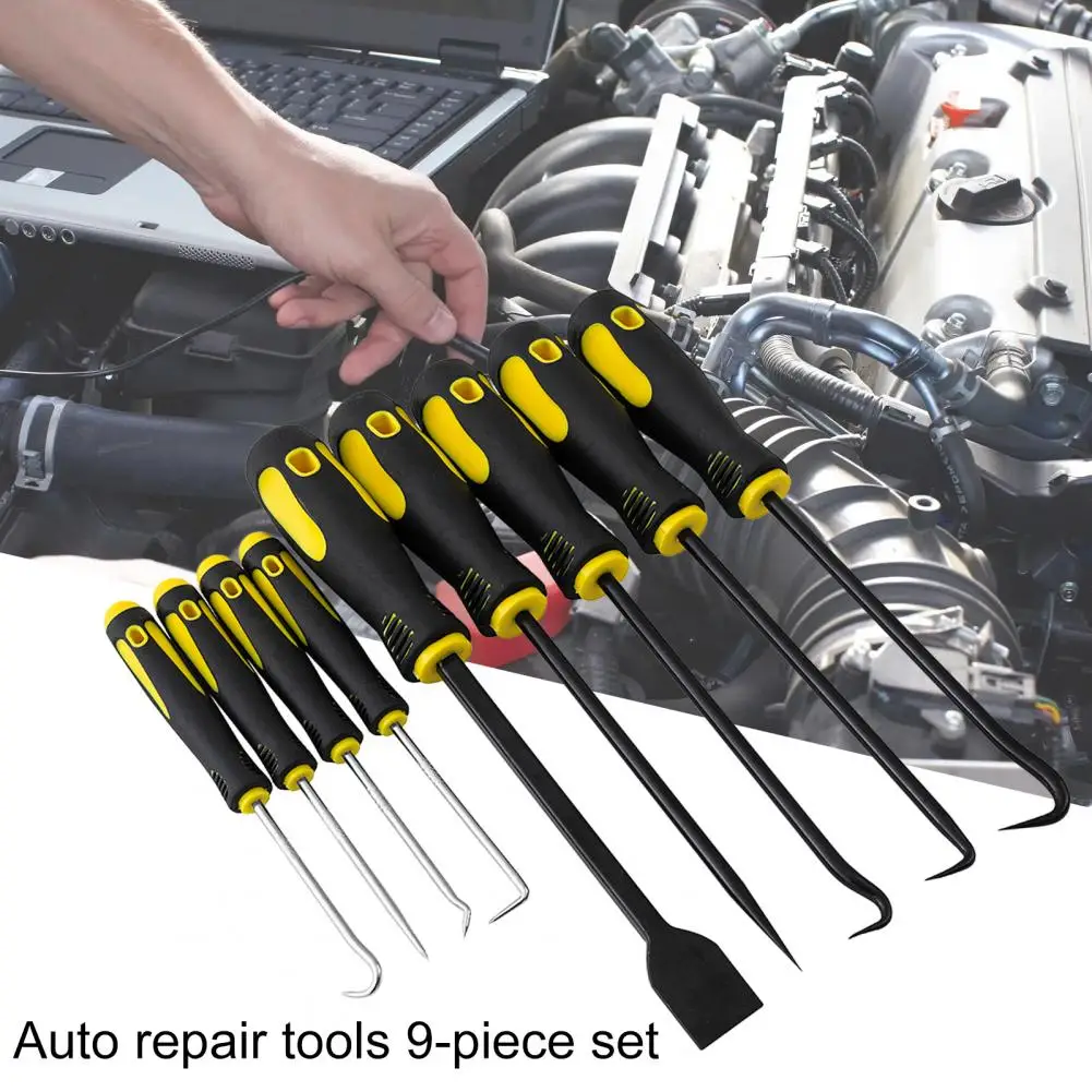 

9Pcs/Set Hose Removal Pullers Multi-purpose Non-slip Auto Repair Tools Ergonomic Gasket Scraping Removers Car Pick And Hook Sets