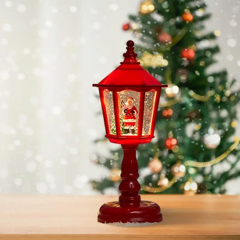 Фонарь в виде снежного шара Рождественский фонарь крутящийся Блестящий Снежный