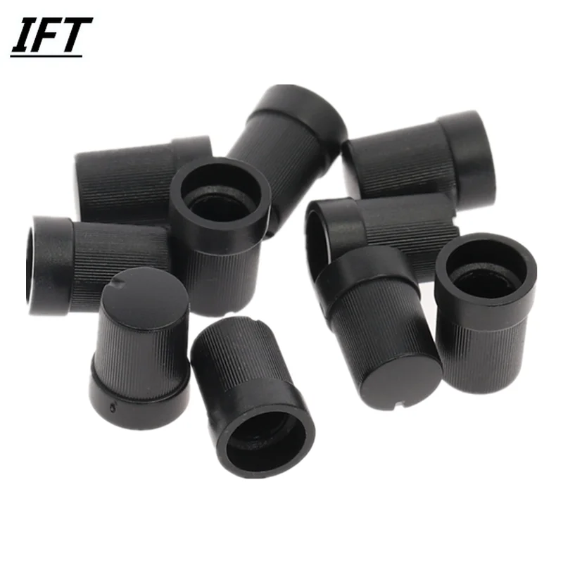 

50 шт. 6 мм ручка крышки Круглый отверстие Dia для роторного потенциометра 10 мм x 14 мм