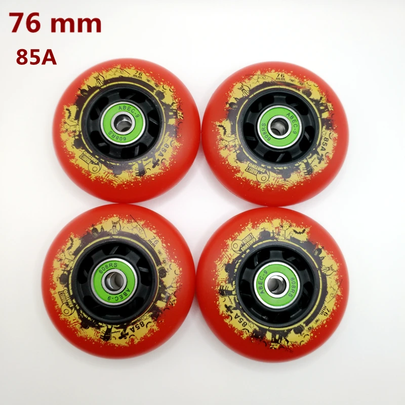 Бесплатная доставка колесо для роликовых коньков 76 мм черного цвета | Спорт и