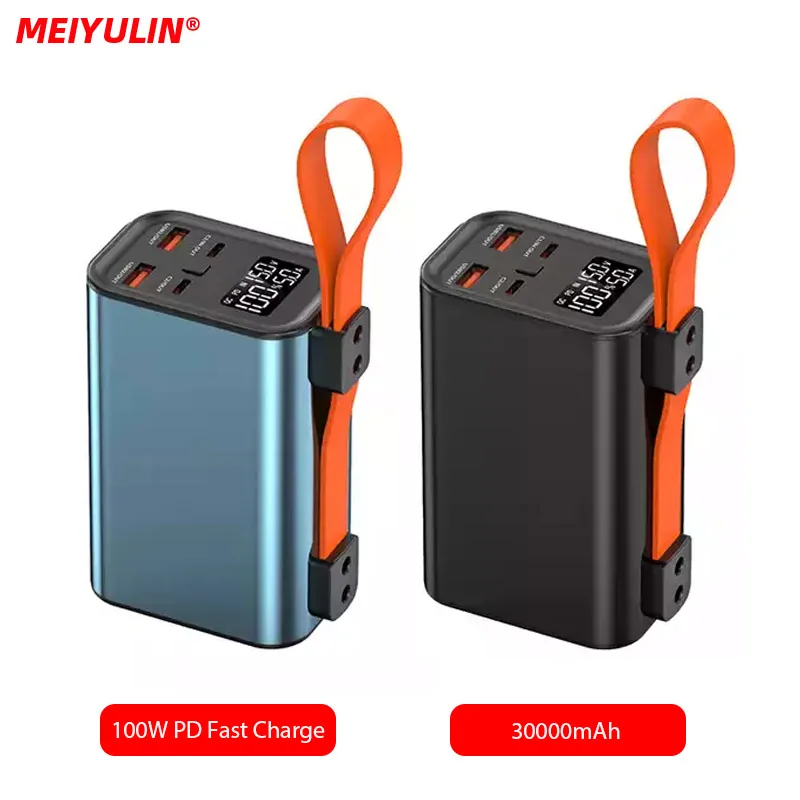 100 Вт Power Bank Портативный Powerbank 30000 мАч Тип C PD Быстрая зарядка Открытый внешний