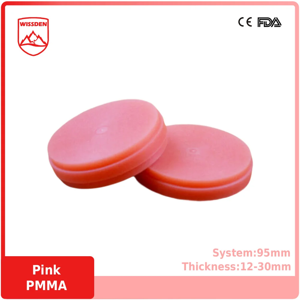

Wissden Pink PMMA Disc 95,12-30mm Dental Lab Materials CAD/CAM