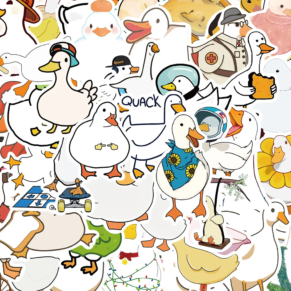 

10/30/50PCS Cool Cartoon Stick Figure Duck Handbook Sticker Suitcase PVC Skateboard Laptop Refrigerator DIY Decoration Wholesale
