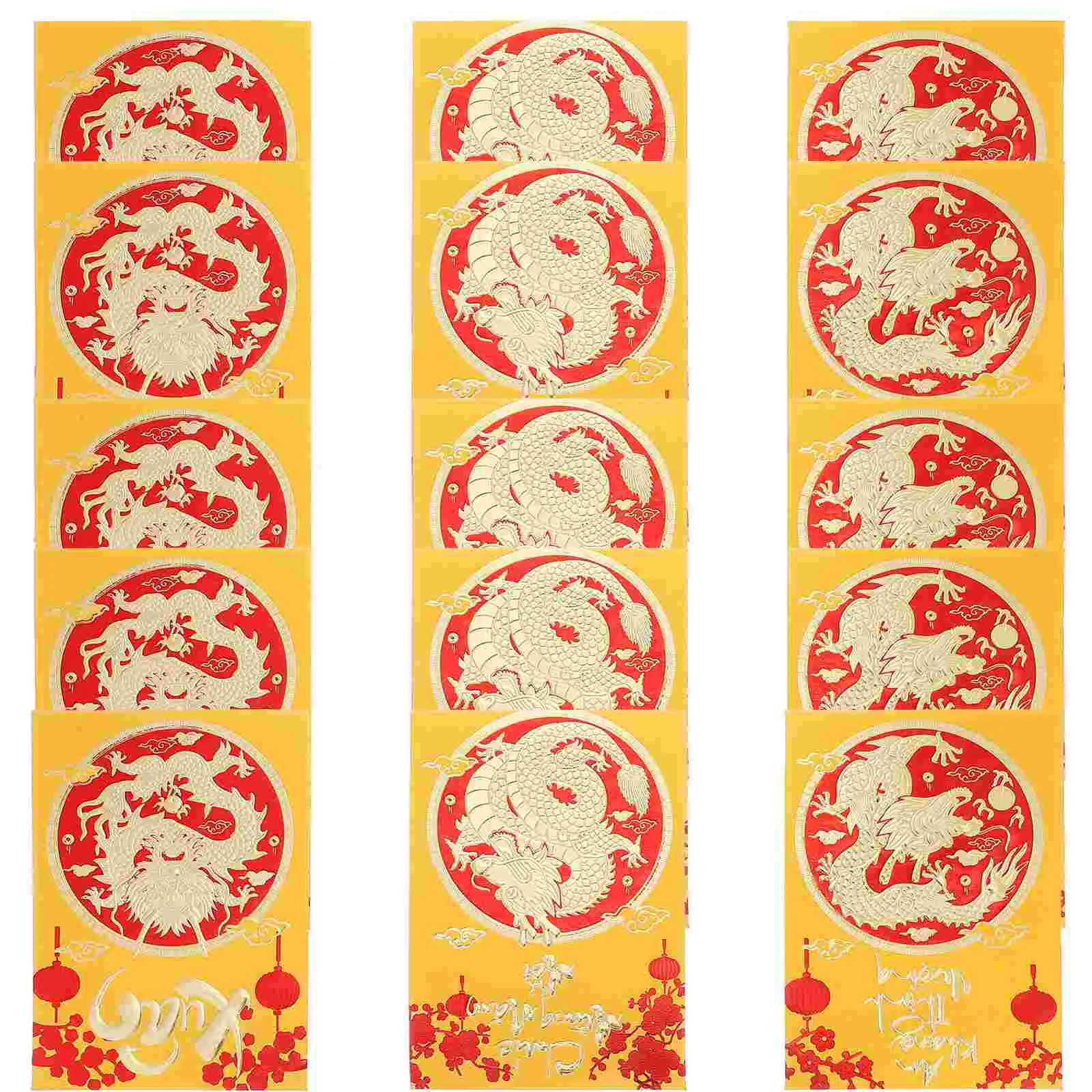 

30 Pcs Festival Red Envelope 2024 Luck Money Bag Lunar Year Envelopes Dragon Pattern New Cute Packets