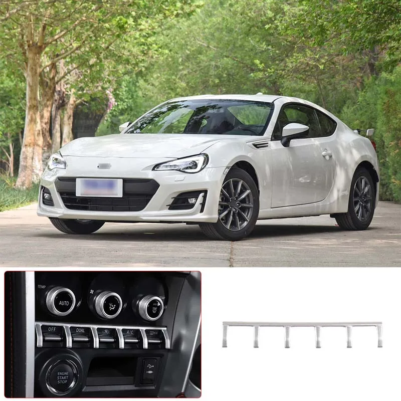 

Кнопки кондиционера для Toyota 86 Gt 12 -20, наклейки на раму из нержавеющей стали для Subaru Brz Zc6, аксессуары для интерьера