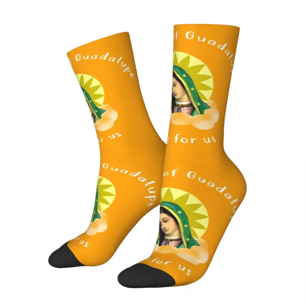 

Cozy Women Socks Our Lady Of Guadalupe Accessories Warm Virgin Mary Skateboard Socks Spring Autumn Winter
