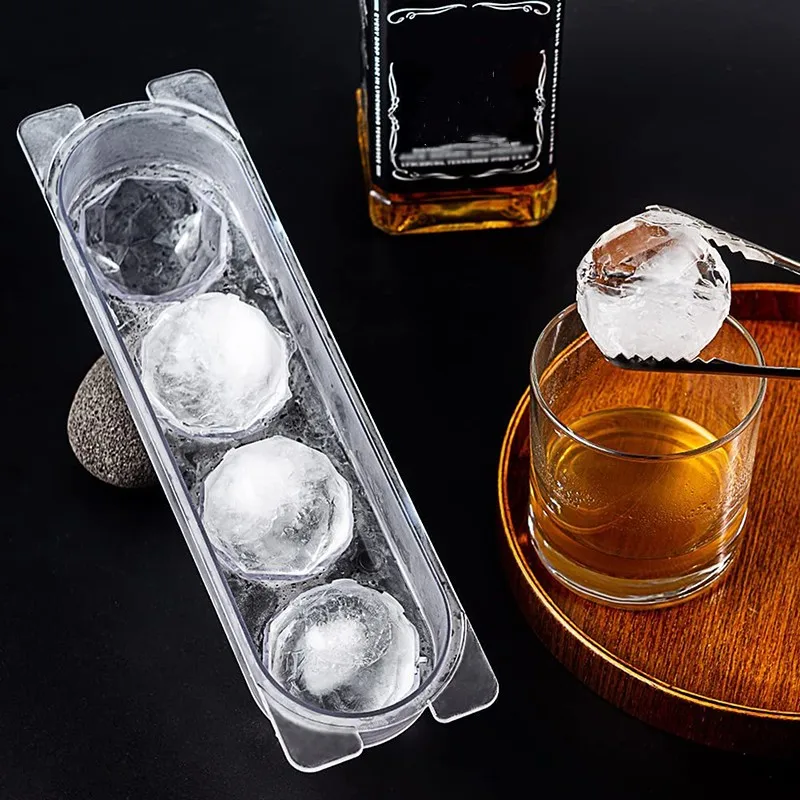 Food Grade Household Ice Making Mold Whiskey Ice Hockey Mold With Lid Silicone Refrigerator Ice Making Artifact Ice Maker