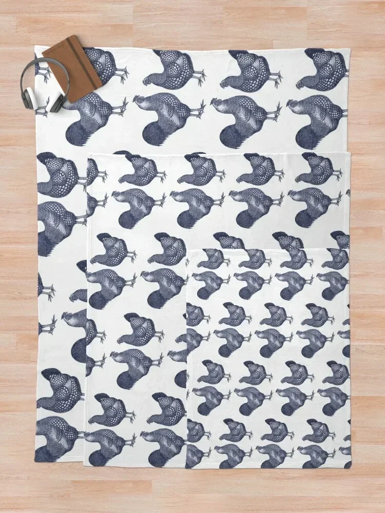 Синяя куриная и петушиная цыплята Wyandotte декоративное одеяло фланелевая ткань