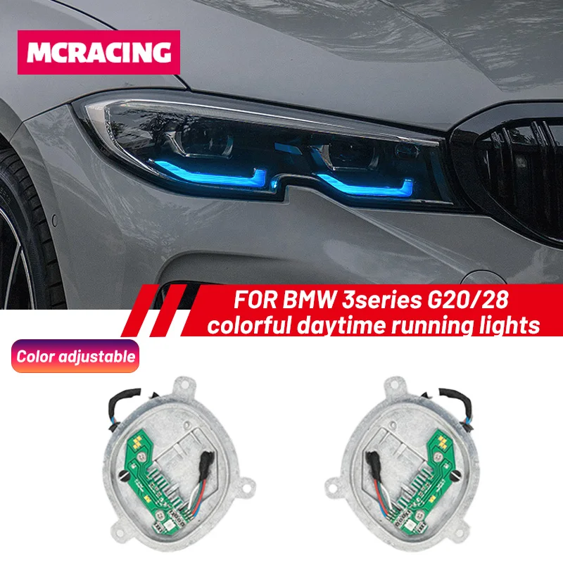 

Для BMW Новинка 3 серии цветные дневные ходовые огни angel eye три серии G20/28LED фары обесцвечивающиеся дьявольские глазки