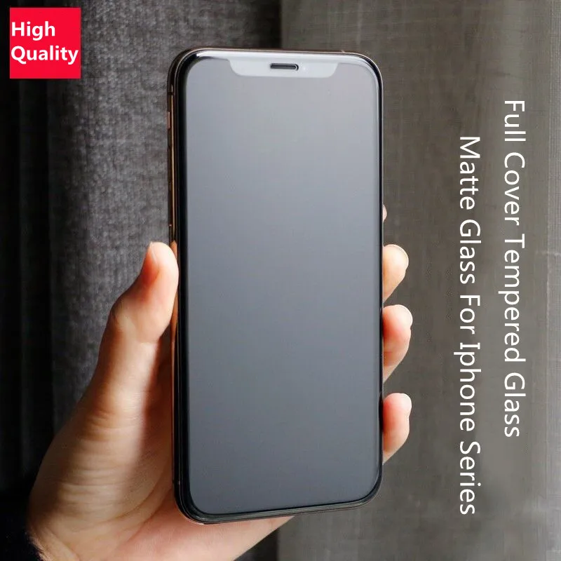 6D матовое закаленное стекло для iPhone 13 12 11 Pro Max защитная пленка с полным покрытием X