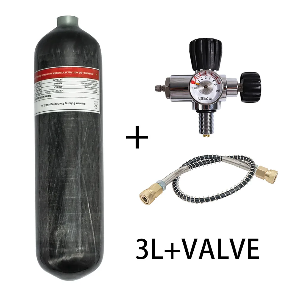 TUXING 300Bar 4500Psi 3L бак высокого давления цилиндр из углеродного волокна HPA