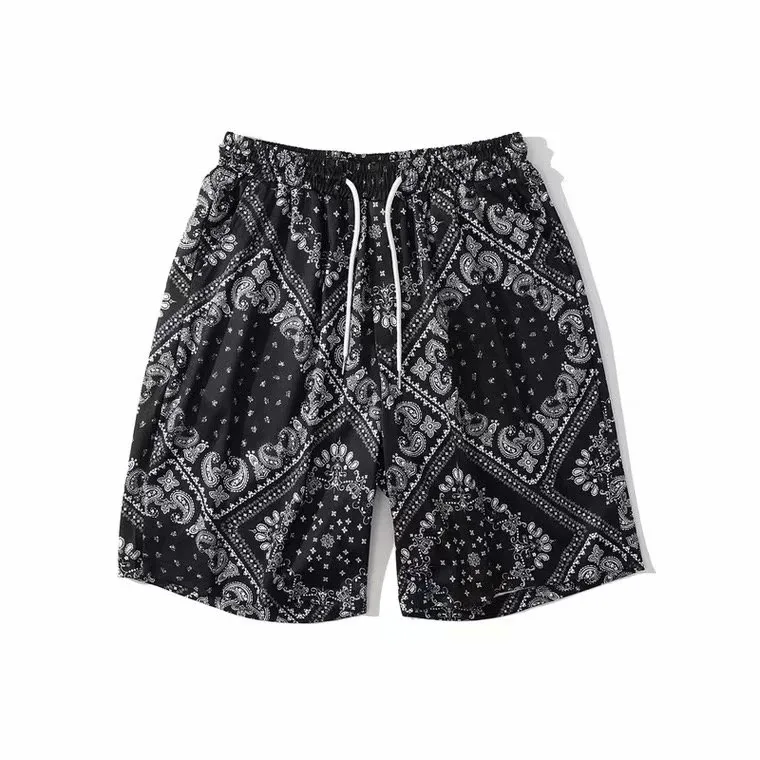 

Шорты мужские тонкие из ледяного шелка, повседневные баскетбольные штаны с пентаграммой, свободные универсальные, в американском стиле, лето