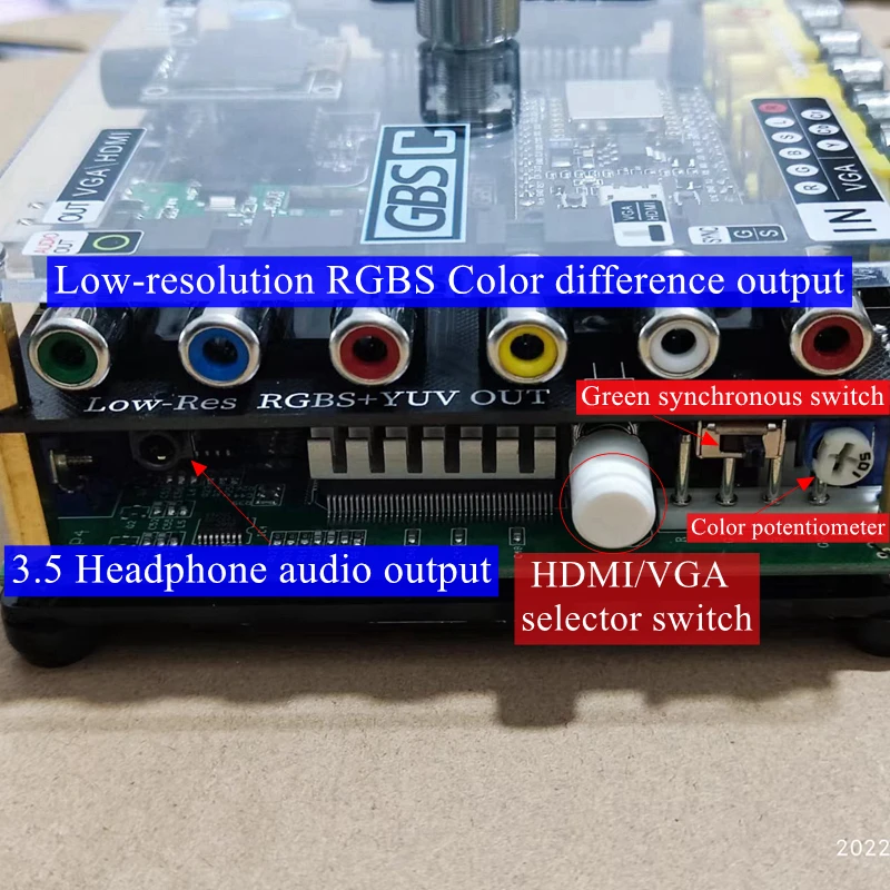 GBSC mini RGBHV High-Definiti Screen Adjustment For Rgbs/Scart Hdmi-Upscalers Compatible Retro Video Game Signal Converter Card |