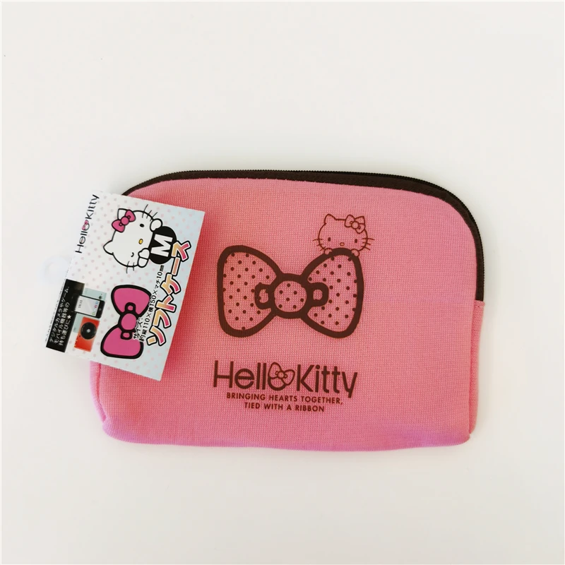 

Hello Kitty Headphone Storage Bag Girl Pink Girl Heart Bow Cute Cat Digital Charger Shock Absorption Storage Bag Cosmetic Bag