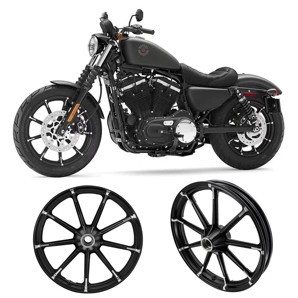 

Обод переднего колеса мотоцикла, ПРЯМОЙ 19 дюймов, 2,15, 9 спиц, для ремонта Harley 1200iron 883 Iron 2016-2024