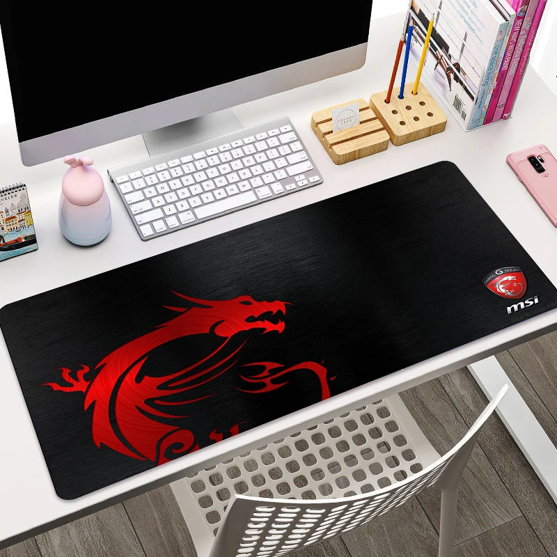 

Large Mouse Pad Gamer MSI Desk Mat Pc Accessories Deskmat Mousepad Xxl Computer Offices Gaming Mats Mause Anime Office Desktop