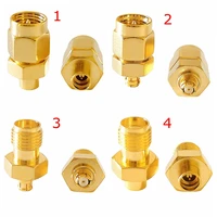1pcs sma male female to smp male female straight connector adapter smp to sma rf coaxial new brass gold plated free shipping