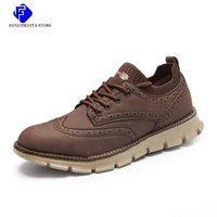2022 mens leather casual shoes fashion lightweight breathable soft soled shoes summer outdoor sports fitness sneakers big size