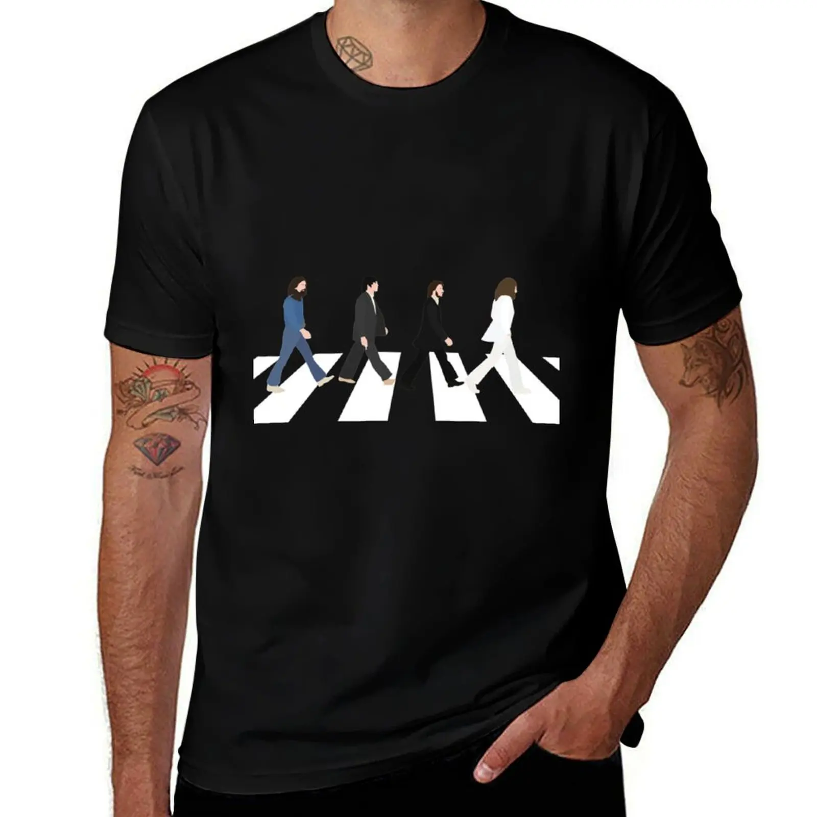 Футболка Abbey Road корейская модная футболка с рисунком винтажная мужская