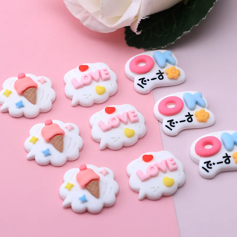 Кабошоны из смолы для сладкого торта с плоской задней частью скрапбукинга