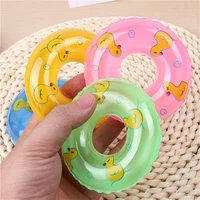 doll swimming ring baby children inflatable bathing water kid toys mini small little yellow duck accessories 9 cm in diameter