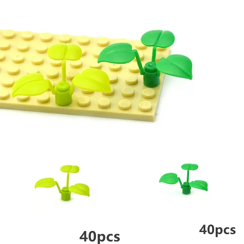 VEK MOC City Bricks строительные блоки 40 шт. Broadleaf Clover-Lucky Grass 6255