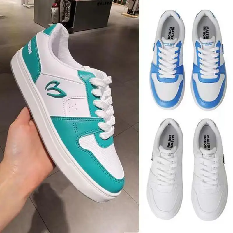 

Новинка 2023, женские туфли для гольфа, корейский бренд, кожаные дышащие удобные нескользящие повседневные Модные женские белые туфли для гольфа