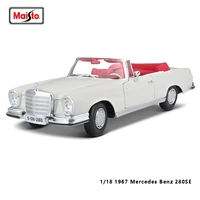 maisto 118 1967 mercedes benz 280se classic alloy car model static die casting model collection gift toy gift