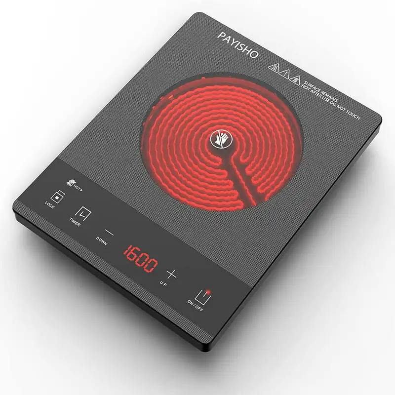 

Pottery Hot Plate Single Stove Portable Stove Glass Ceramics Compatible with all Pots and Pans