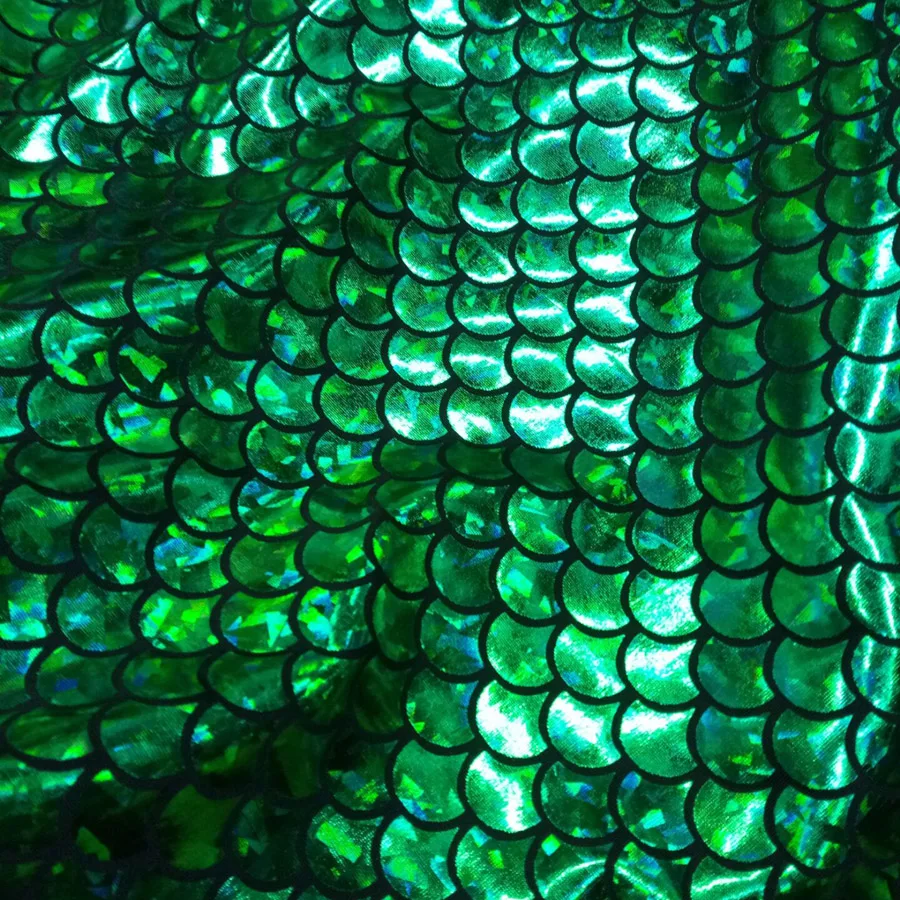 Косплей эластичный танцевальный чешуя Русалки ткань блестящая Бронзовый
