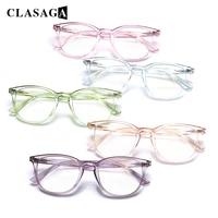 clasaga blue light blocking reading glasses spring hinge men women classic frame hd reader prescription glasses 0400