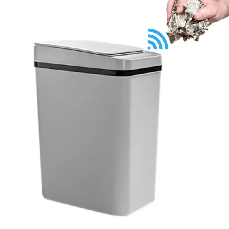 

Sensor Kitchen Trash Can 12L Sensor-Activated Lid Garbage Bin For Home Waterproof Smart Garbage Bin For Narrow Area Bedroom