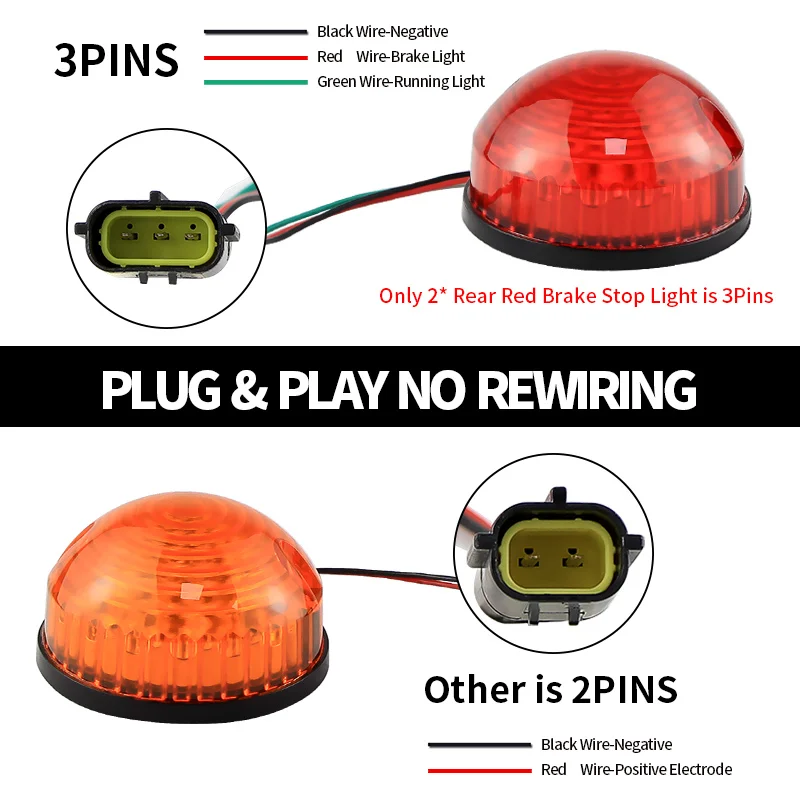 8 шт. прозрачные линзы передний и задний фонарь поворота для Land Rover 1/2/2A/3 серии