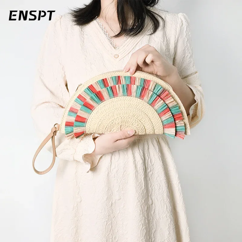 

Commuter women's summer retro woven tassel handbag with niche design