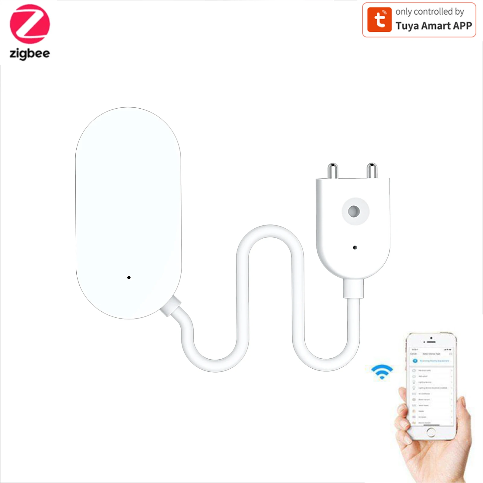 

Tuya ZigBee Smart Electronic Home Water Sensor Leak Detector Flood Water Leakage Alarm Works With Tuya Zigbee Hub Leakage Sensor