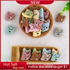 10 шт., силиконовые бусины в форме оленя