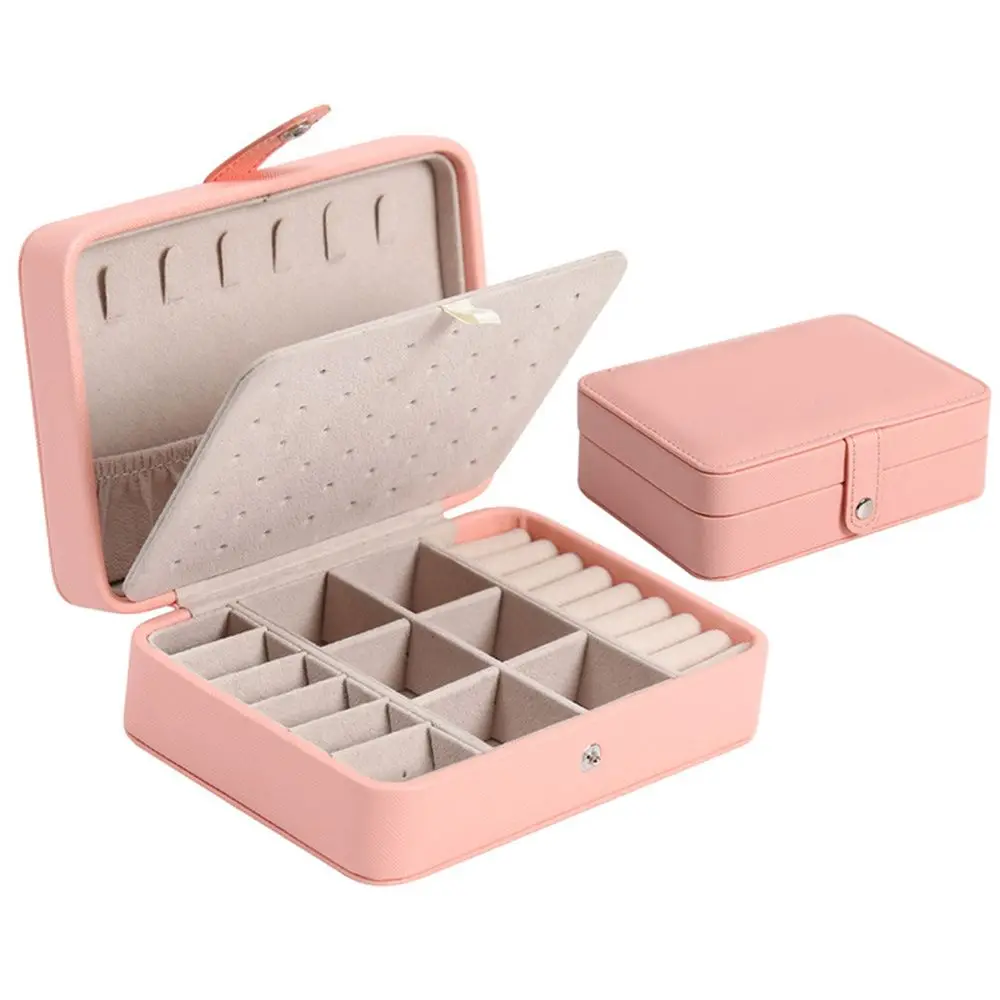 Travel Home PU Leather Storage Display Case Jewellery Storage Earring Boxes Jewelry Box