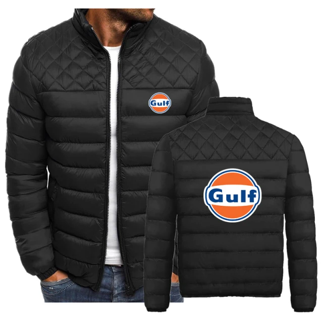

Outono e inverno novo golfo masculino algodão acolchoado jaqueta simples e elegante ling grid algodão acolchoado jaqueta moda ma