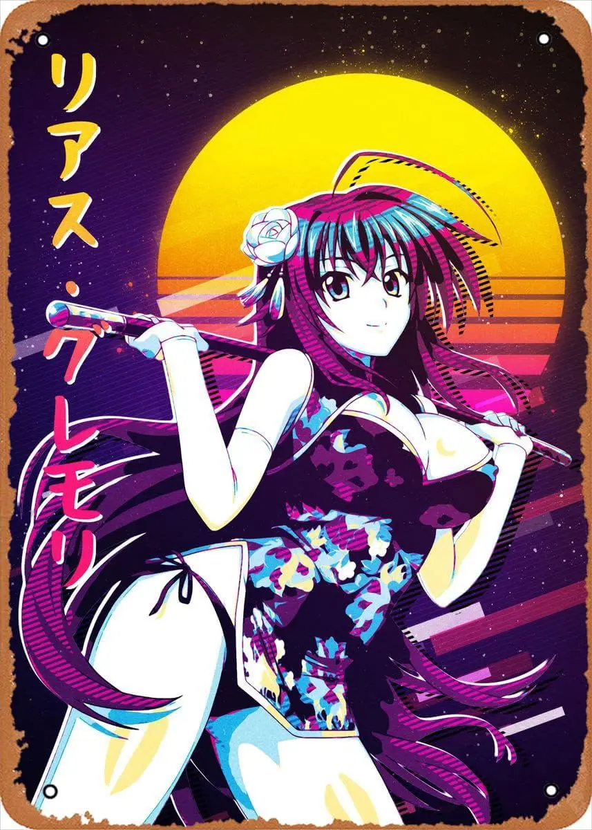 Muecddoa аниме металлический постер для старшей школы Dxd фигурка жестяной знак Rias