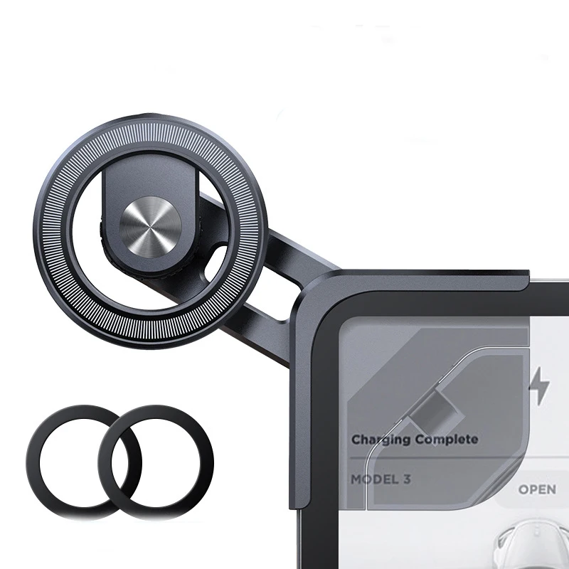 Магнитный автомобильный держатель для телефона Tesla Model 3 X Y S, центральный дисплей управления, поворотный держатель для телефона на направляющей для iPhone 14 13 12