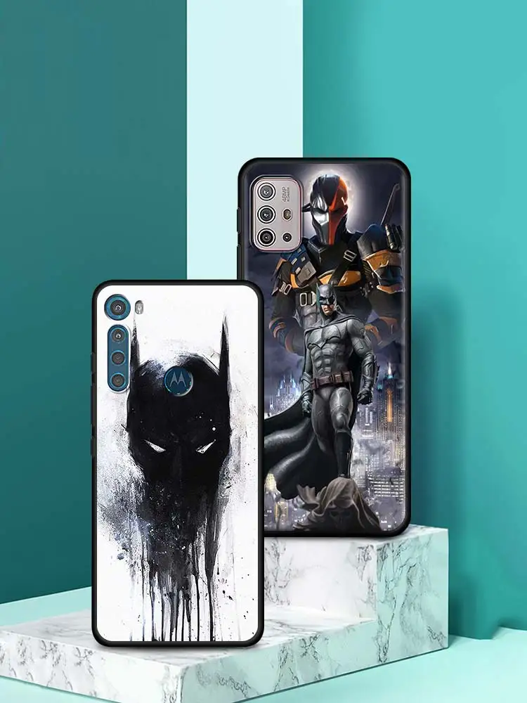black phone case for motorola moto g30 g60 g9 play one fusion g8 power e6s flexible coques one hyper sac hero batman free global shipping